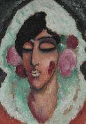 Alexej von Jawlensky Spanierin mit geschlossenen Augen oil painting on canvas